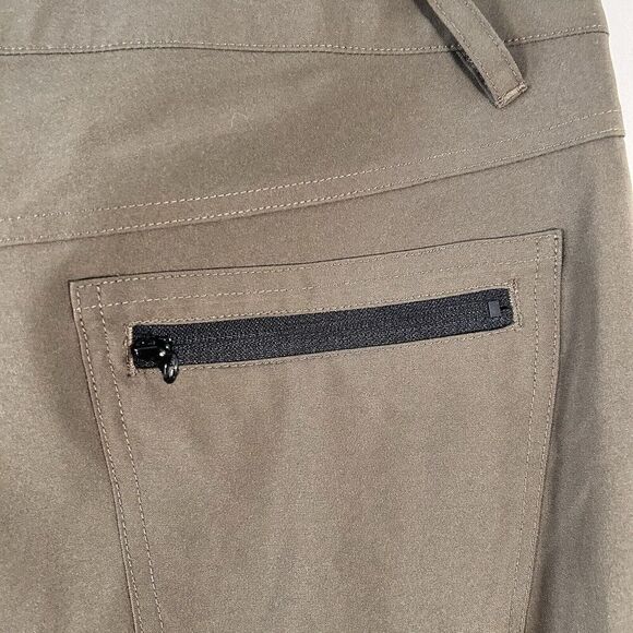 Normal Brand Pants Men's 32x32 Green Button Zip Pockets Nylon No Logo - Picture 8 of 9